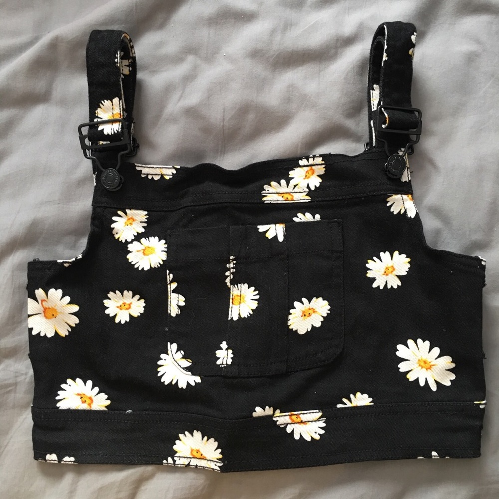 Daisy print overalls croptop